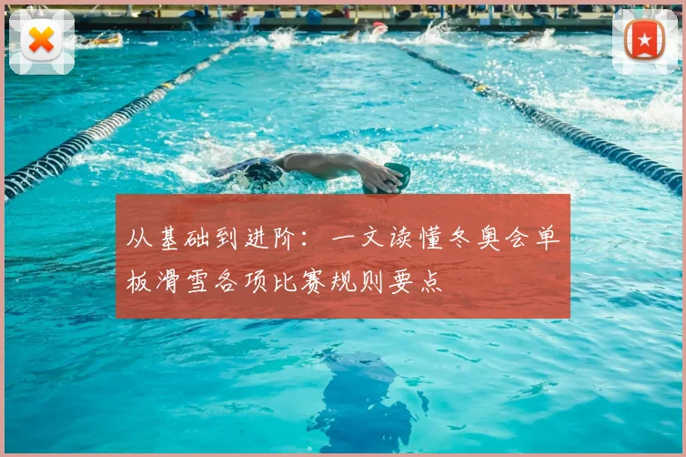 从基础到进阶：一文读懂冬奥会单板滑雪各项比赛规则要点